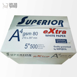 Rame de Papier 80G A4 Blanc 500 Feuilles Superior